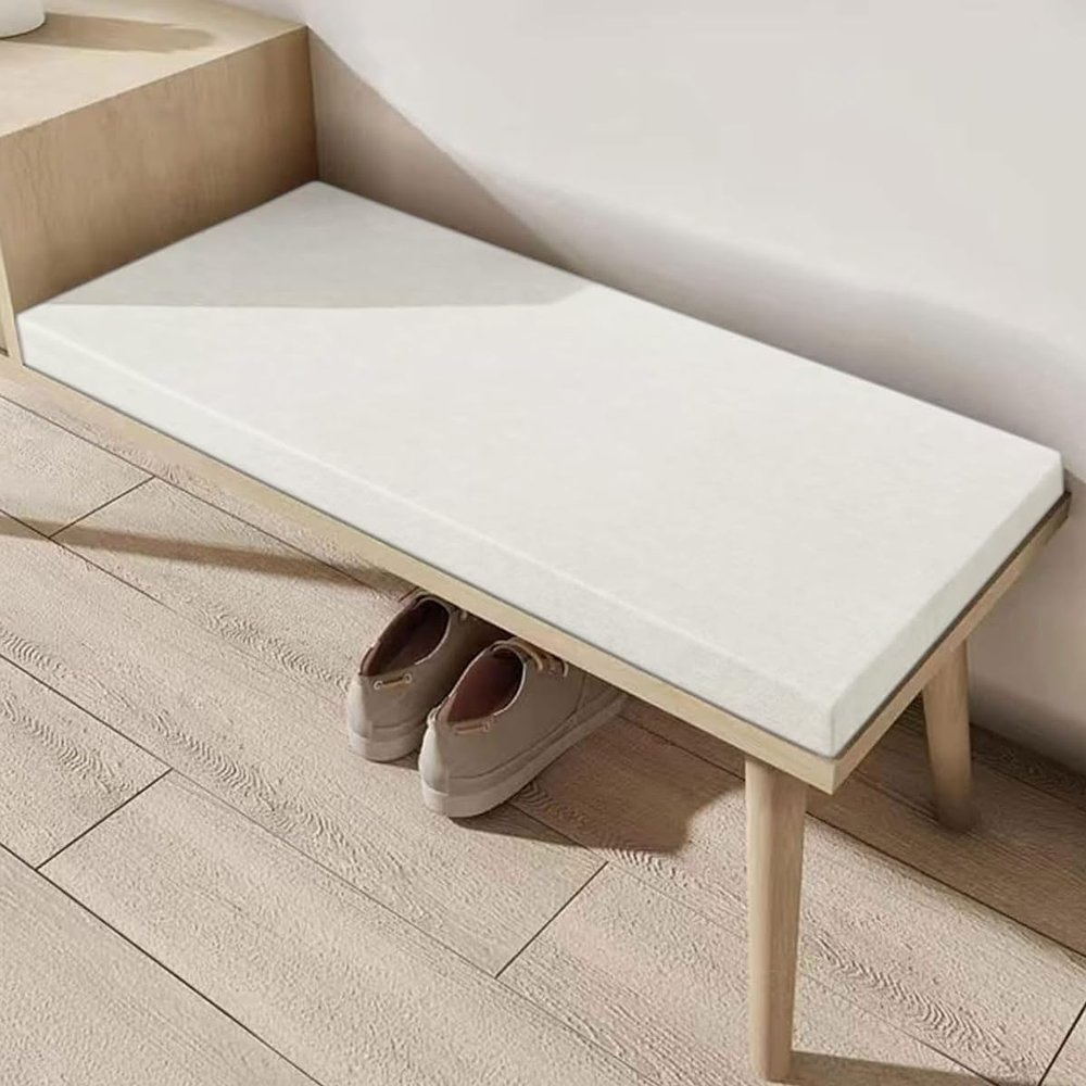AZMAHT Bench Cushion, White, 70 x 60 x 5 cm