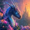 Diamond Painting for Adults, 5D Dragon and Flower Paint by Numbers Kit for Children, DIY Full Drill Diamond Art Embroidery Accessory Set for Room Wall Decor, Gift, 90 x 180 cm, C-772 view 1