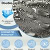 Retractable Wave Sun Shade Sail 0.6 x 6 m with Mounting Ropes, Light Gray/Sky Blue view 3