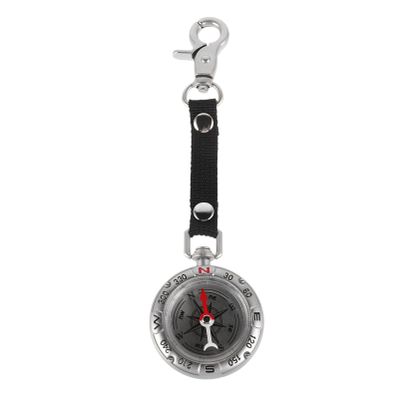 Toyvian Zinc Alloy Compass Keychain with Carabiner, Durable Outdoor Pocket Compass for Camping and Climbing