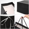 2 Dark Gray Vertical-Stripe Gift Bags with Bows view 3