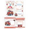 Junaversum 12 Fire Truck Birthday Invitations for Boys with 12 Envelopes view 1
