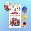 Junaversum 12 Fire Truck Birthday Invitations for Boys with 12 Envelopes view 3