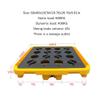 Spill Containment Pallet, Yellow and Black Polyethylene, Stackable Modular Leakproof Tray, 68 x 68 x 15 cm view 2