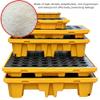 Spill Containment Pallet, Yellow and Black Polyethylene, Stackable Modular Leakproof Tray, 68 x 68 x 15 cm view 3