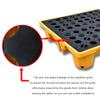 Spill Containment Pallet, Yellow and Black Polyethylene, Stackable Modular Leakproof Tray, 68 x 68 x 15 cm view 4