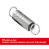 5-Pack 304 Stainless Steel Extension Springs with Hooks, 1 mm Wire, 10 mm OD, 30 mm Length view 3