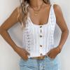 Eauptffy Women's Backless Crochet Camisole Tank Top with Buttons view 3