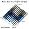 V-Groove Spiral Tapered Router Bits, 3.175 mm Shank, Carbide, 2-Flute PCB Engraving Set, 0.8–3 mm Flat Ball Nose, 10-Piece view 2