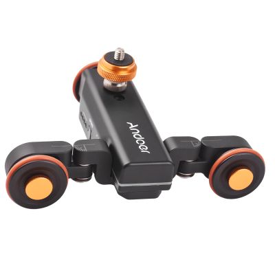 Goshyda Wireless Video Camera Slider with 3 Wheels, Motorized Camera Slider with 3-Speed Remote Control for DSLR Camcorders and Smartphone Time-Lapse