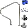 Pool Handrail with Blue Grip Cover view 1