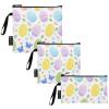 Colorful Easter Egg Reusable Sandwich Snack Bags, Multi-Purpose Lunch Bags for Camping Enthusiasts, 3-Pack view 1