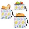 Colorful Easter Egg Reusable Sandwich Snack Bags, Multi-Purpose Lunch Bags for Camping Enthusiasts, 3-Pack view 2