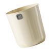 ULTECHNOVO Small Multifunctional 12L Beige Trash Can, Sturdy PP, Open-Top Design for Office and Bathroom view 1