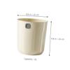 ULTECHNOVO Small Multifunctional 12L Beige Trash Can, Sturdy PP, Open-Top Design for Office and Bathroom view 2
