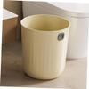 ULTECHNOVO Small Multifunctional 12L Beige Trash Can, Sturdy PP, Open-Top Design for Office and Bathroom view 3