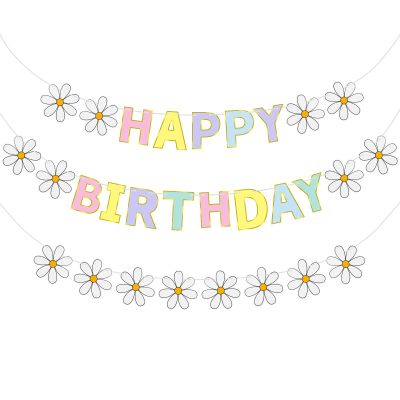 NISENTIA Happy Birthday Garland