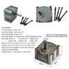 ELILANEY 1-Piece 80 x 80 mm Flange Gearbox, 10 mm Output Shaft, Induction Motor Gearhead, Torque Reduction (15K) view 4
