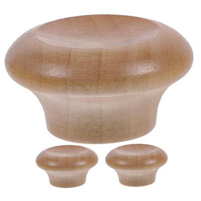 KOCKSHION 3-Piece Universal Brown Pot Lid Knobs, Synthetic Material, Easy to Install, Classic Replacement Handles for Pots and Pans
