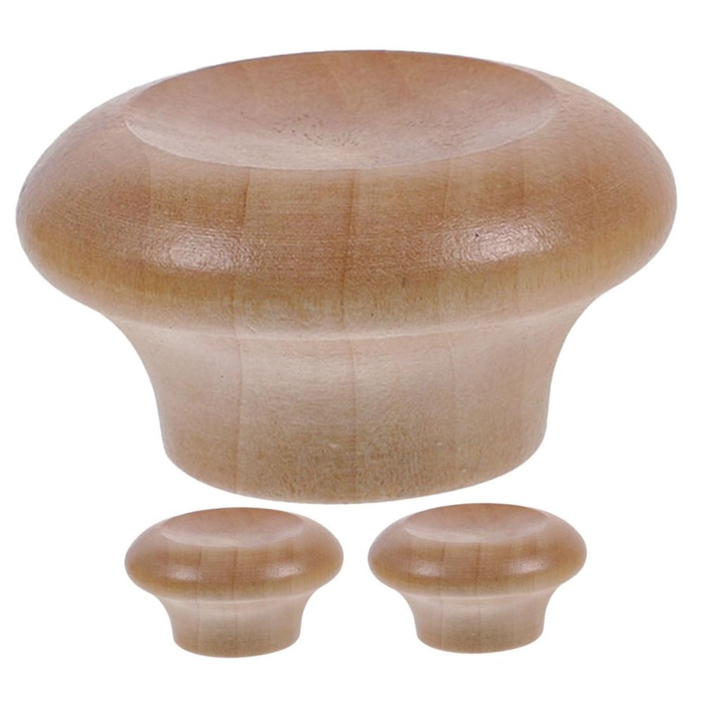 KOCKSHION 3-Piece Universal Brown Pot Lid Knobs, Synthetic Material, Easy to Install, Classic Replacement Handles for Pots and Pans