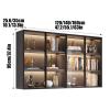 Wall-Mounted Display Cabinet with Glass Doors view 2