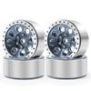ZHRCFUN 4-Piece 1.3-Inch CNC Beadlock Wheels for Axial SCX24 and TRX4M RC Crawlers, Titanium view 1