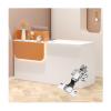 ASDQWER Modern Reception Counter with Shelves and Lockable Drawers, F, L100 cm/39.7 in view 1