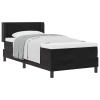vidaXL Velvet Box Spring Bed with Headboard, Black, 200 x 100 cm view 1