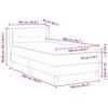 vidaXL Velvet Box Spring Bed with Headboard, Black, 200 x 100 cm view 3