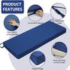 JORTUIO Outdoor Bench Cushion, Waterproof, Non-Slip, Black, 150 x 55 x 5 cm view 3