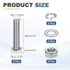 sourcing map M8 x 40 mm 304 Stainless Steel Hex Bolts, Nuts and Washers, 5 Sets view 2