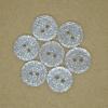 50 Resin Sewing Buttons for Scrapbooking, Round, Silver Powder, Pearl, 2-Hole, JS9014, 13.0 mm view 1