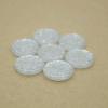 50 Resin Sewing Buttons for Scrapbooking, Round, Silver Powder, Pearl, 2-Hole, JS9014, 13.0 mm view 2