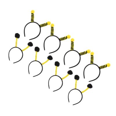 KAILIKETIY 8-Pack Bee Headbands with Antennae, Black and Yellow