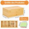 CAAGGMM A7 Wooden Flashcard Box with Lid, 22 x 12.6 x 9 cm view 2