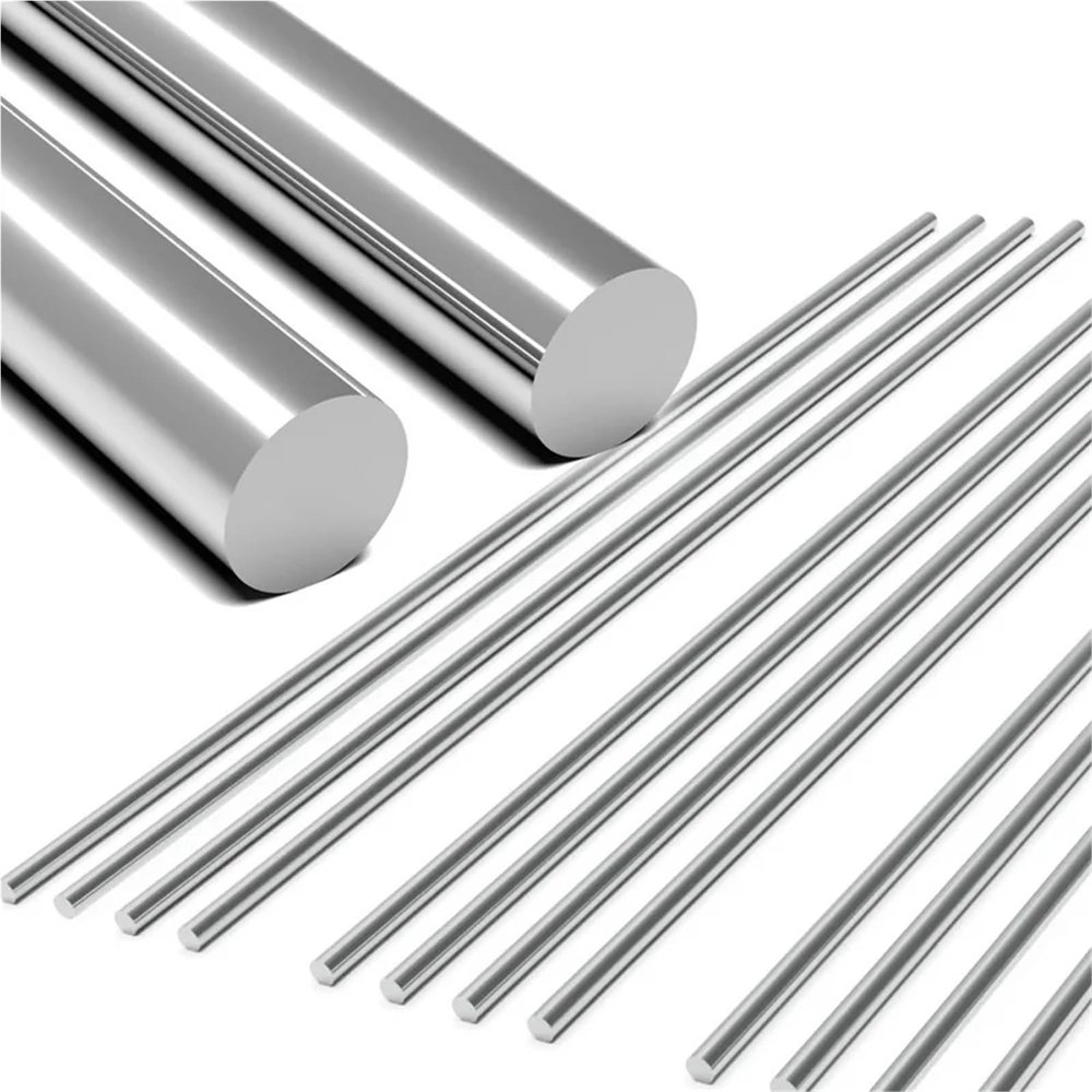 EXKURPOO Stainless Steel Solid Round Rods, 2-Pack, 6 mm x 300 mm