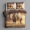 Generic Camel Animal Bedding Set 155 x 220 cm, 3-Piece Microfiber Duvet Cover Set with Zipper and 2 Pillowcases 80 x 80 cm view 1