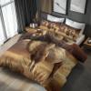 Generic Camel Animal Bedding Set 155 x 220 cm, 3-Piece Microfiber Duvet Cover Set with Zipper and 2 Pillowcases 80 x 80 cm view 2