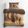 Generic Camel Animal Bedding Set 155 x 220 cm, 3-Piece Microfiber Duvet Cover Set with Zipper and 2 Pillowcases 80 x 80 cm view 3