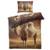 Generic Camel Animal Bedding Set 155 x 220 cm, 3-Piece Microfiber Duvet Cover Set with Zipper and 2 Pillowcases 80 x 80 cm view 4