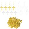 IDNVFY 12-Piece Rotating Ornaments with 15g Cross Confetti view 1