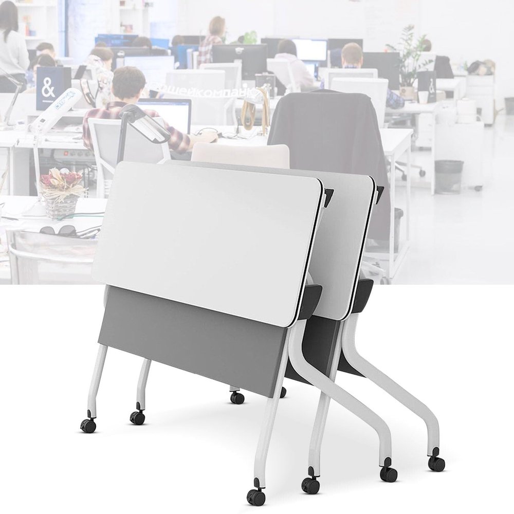 JNMDLAKO Folding Conference Table with Casters
