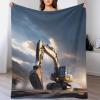 DAFUfbw Soft Excavator Throw Blanket, 60 x 80 in (150 x 200 cm), 340 GSM Flannel Fleece view 1