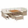 vidaXL 9-Piece Garden Sofa Set, 8-Seater, Beige and Cream view 1