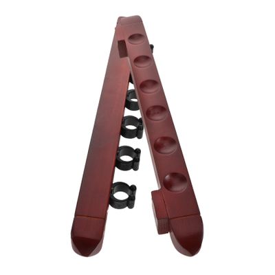 Abaodam 2-Piece Wall-Mounted Wooden Pool Cue Holder, 6-Hole Rack