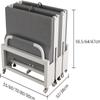 ININOSNP Memory Foam Folding Bed, Portable Single Camping/Guest Bed with Wheels, 200 x 70 x 30 cm view 2