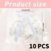 10 White Wedding Car Bows with Heart Tips view 2
