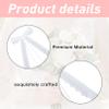 10 White Wedding Car Bows with Heart Tips view 3