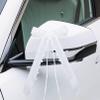 10 White Wedding Car Bows with Heart Tips view 4