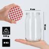 KADAX 24-Piece Canning Jar Set, 760 ml, TO82, Red Checkered Lids view 2